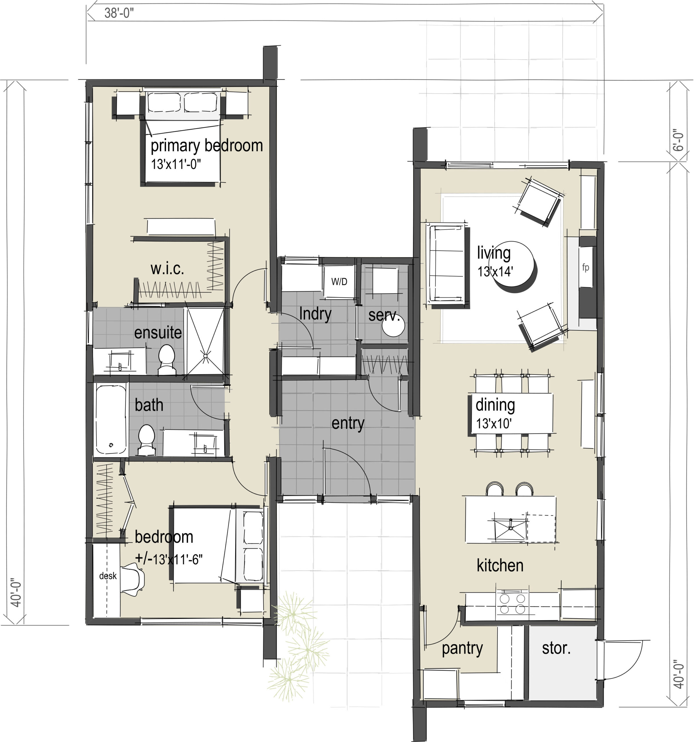 The Herringbone Modular Home Floorplan B