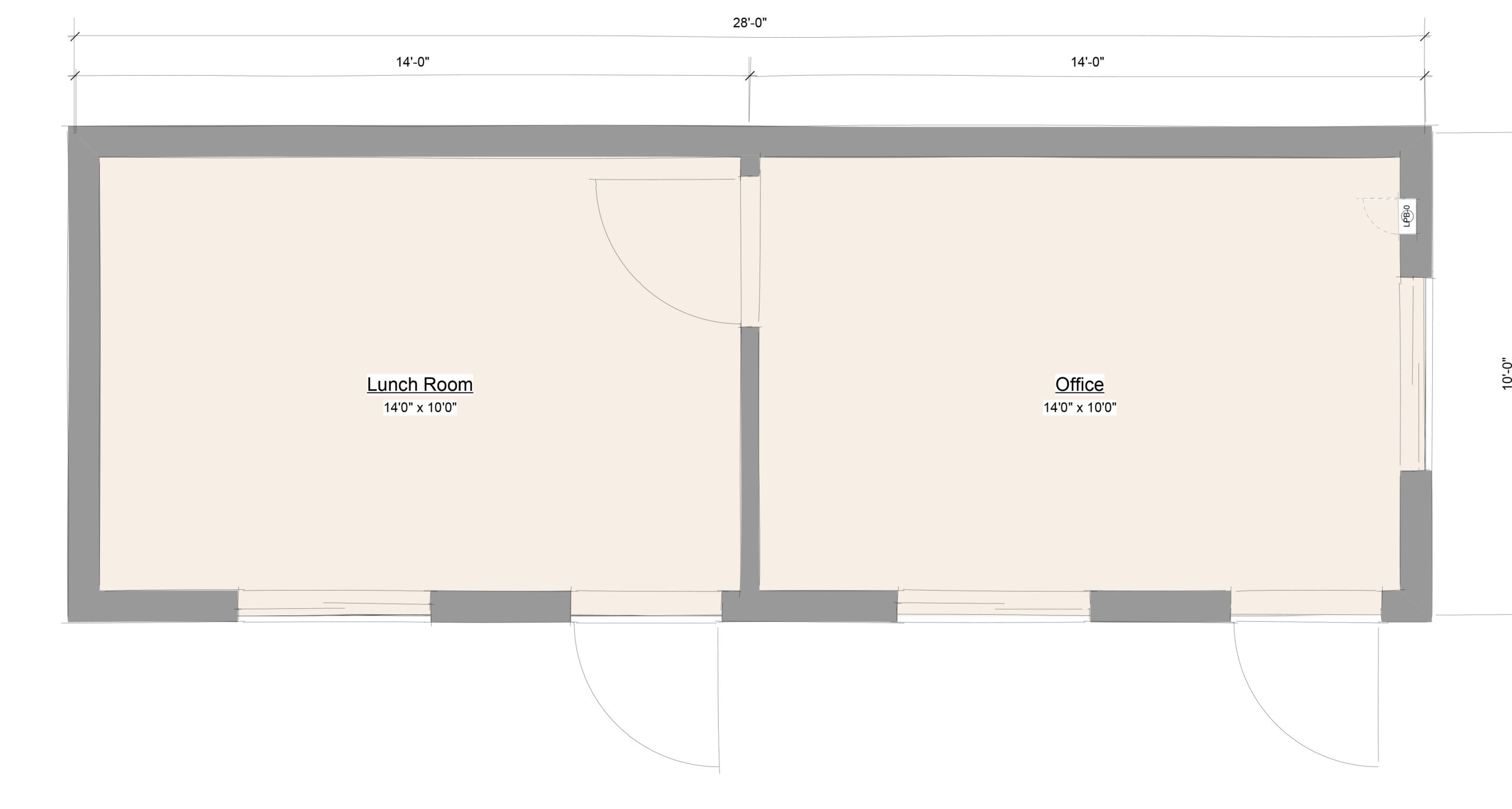 10 x 28 Modular Office Floorplan