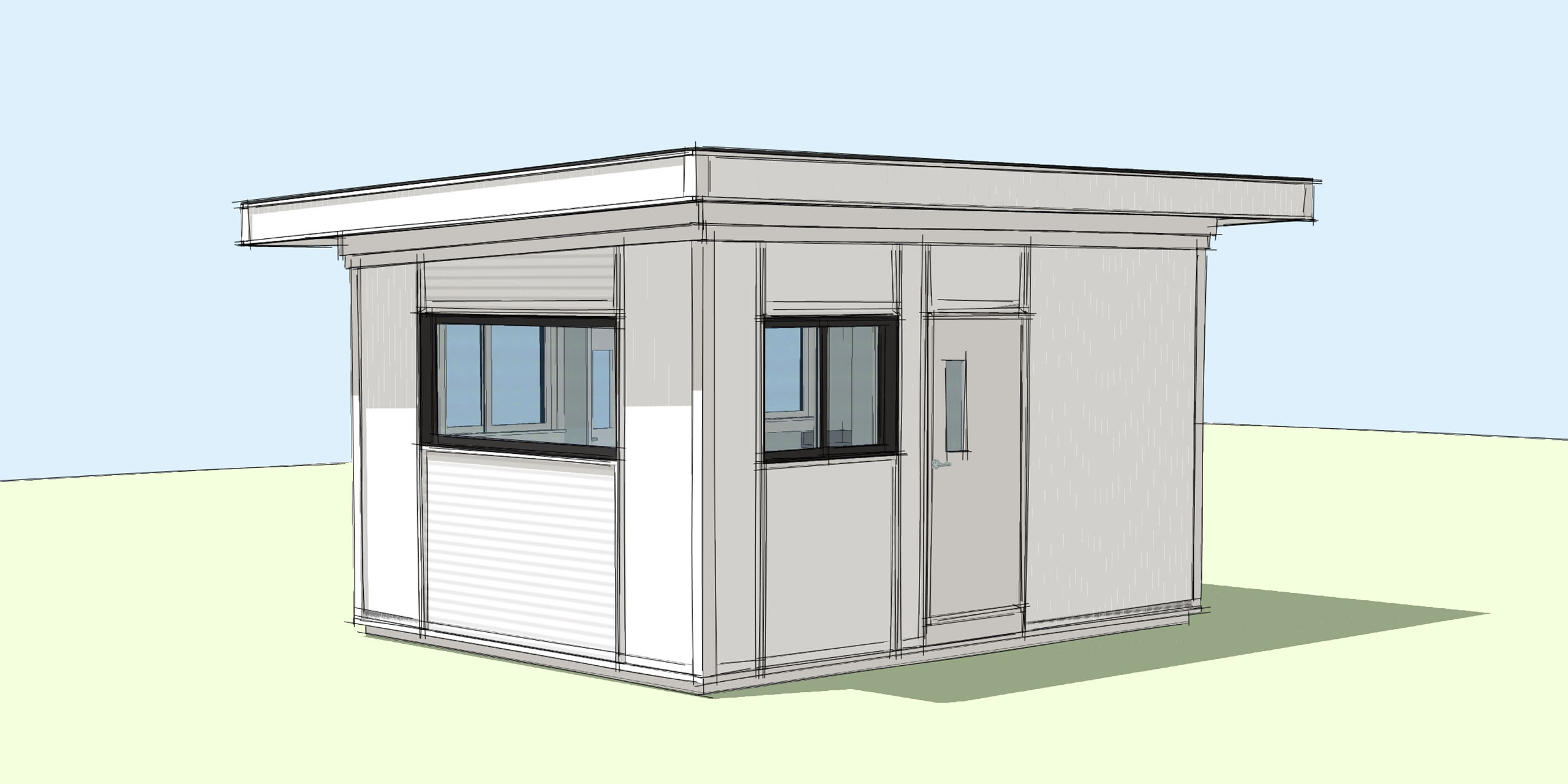 12 x 16 Modular Guardhouse or Backyard Office